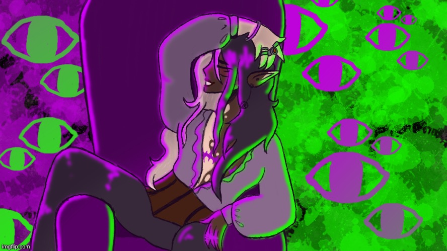 Cain being the wonderful villain they are <3 (Aka me messing with lightning and photoshop stuff-) | made w/ Imgflip meme maker