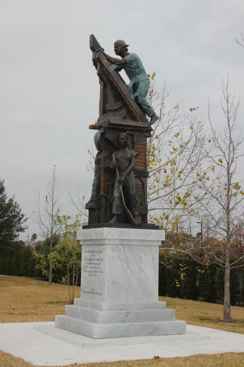High Quality "Monument to the Latino Worker" by Franco Alessandrini. Blank Meme Template