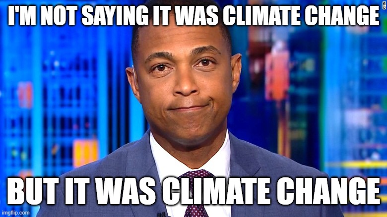 Hurricane Don | I'M NOT SAYING IT WAS CLIMATE CHANGE; BUT IT WAS CLIMATE CHANGE | image tagged in don lemon | made w/ Imgflip meme maker