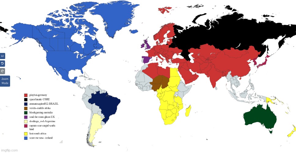 map after a major conflict with germany and the USRE | made w/ Imgflip meme maker