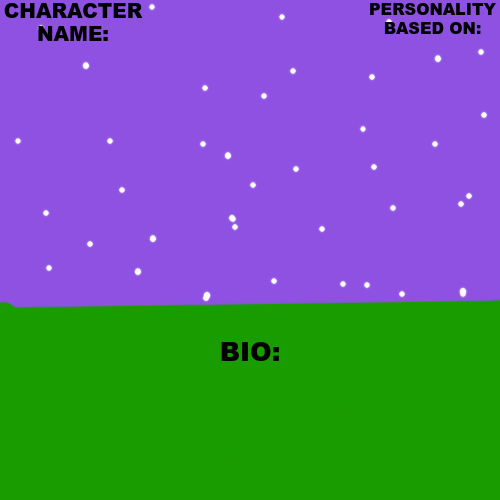 TLOB Character Bio Blank Meme Template