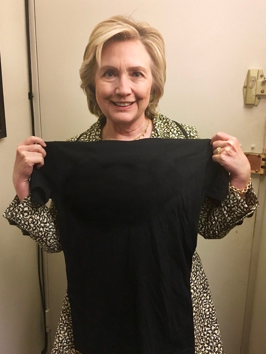 High Quality Hillary Clinton Holding Blank Shirt Blank Meme Template