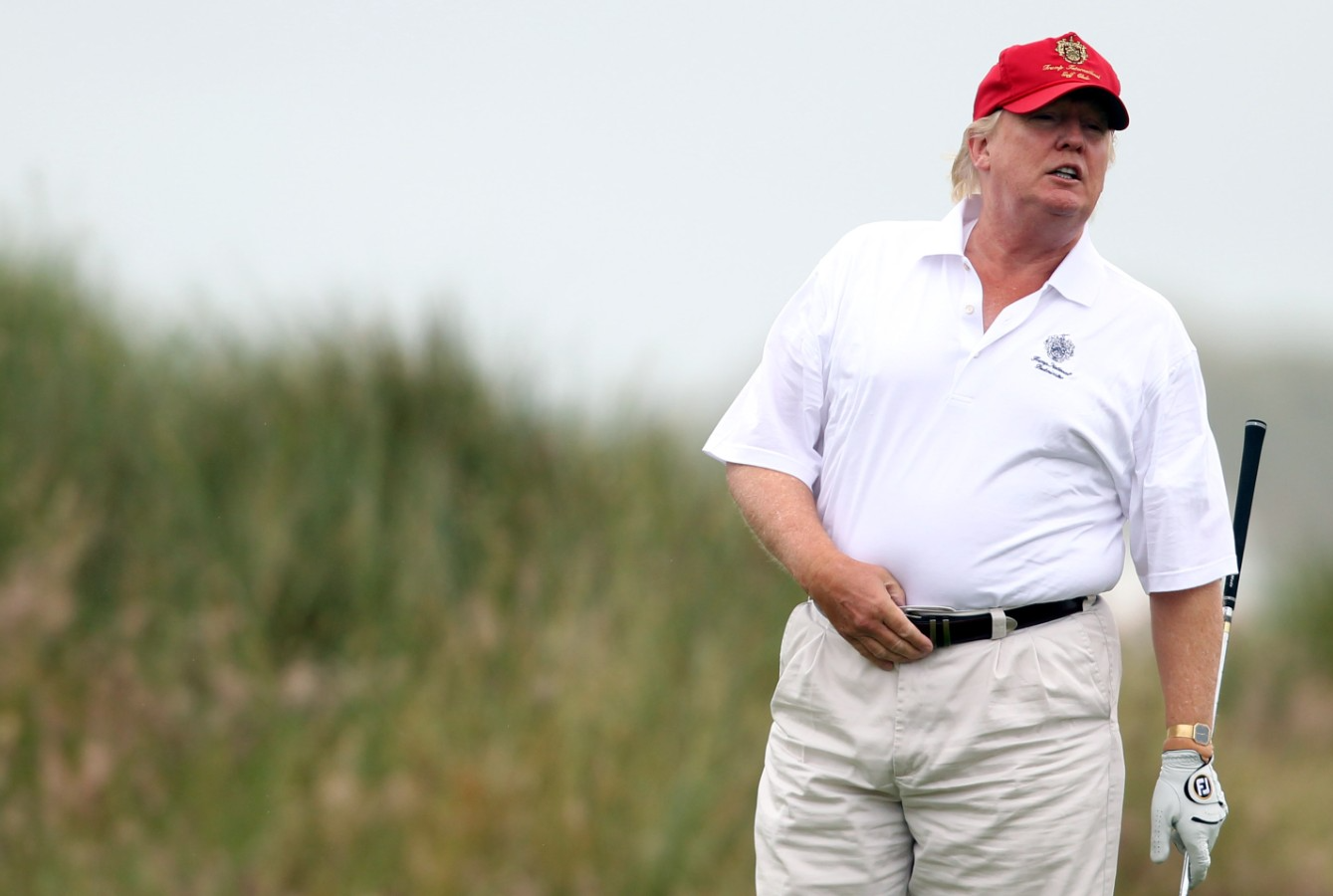 High Quality Fat Obese Trump golf Republican JPP Blank Meme Template