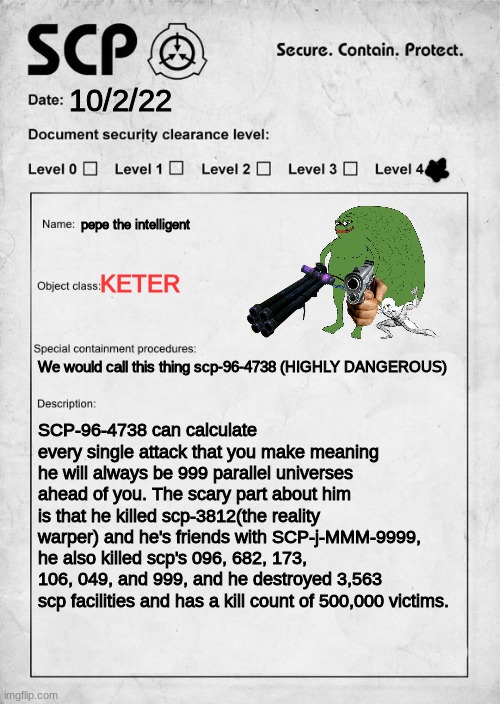 Possibly the strongest custom scp I made - Imgflip