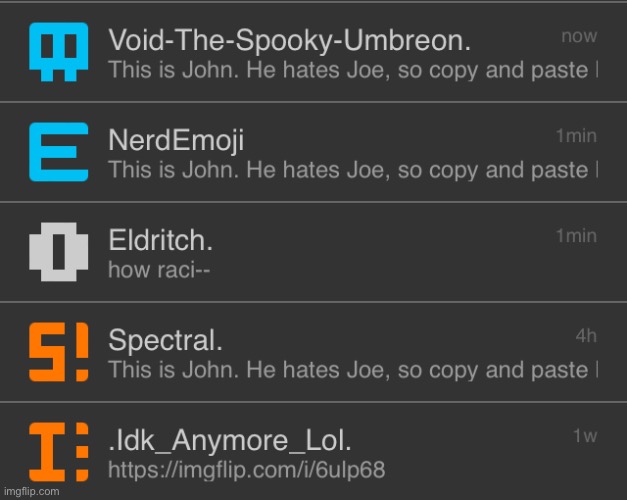 “It’s Johning time” said John, as he Johned all over Joe | made w/ Imgflip meme maker