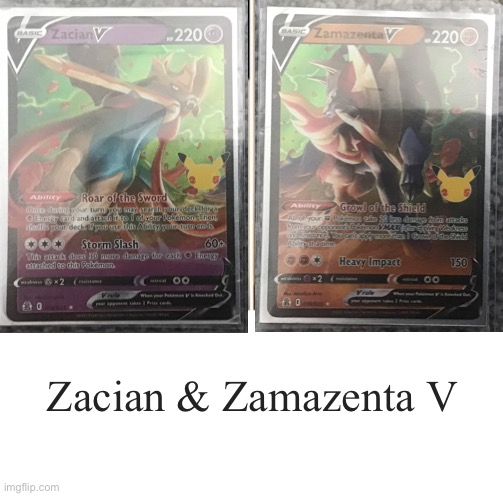 Zacian & Zamazenta V | Zacian & Zamazenta V | made w/ Imgflip meme maker