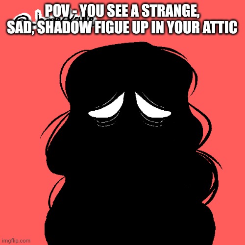 POV - YOU SEE A STRANGE, SAD, SHADOW FIGUE UP IN YOUR ATTIC | made w/ Imgflip meme maker