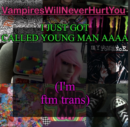 Scemo temp | I JUST GOT CALLED YOUNG MAN AAAA; (I'm ftm trans) | image tagged in scemo temp | made w/ Imgflip meme maker