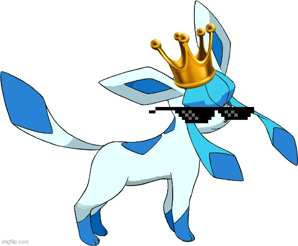 Shiny Glaceon | image tagged in shiny glaceon | made w/ Imgflip meme maker