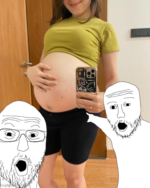 OMG look at that belly! | image tagged in pregnant,big belly | made w/ Imgflip meme maker