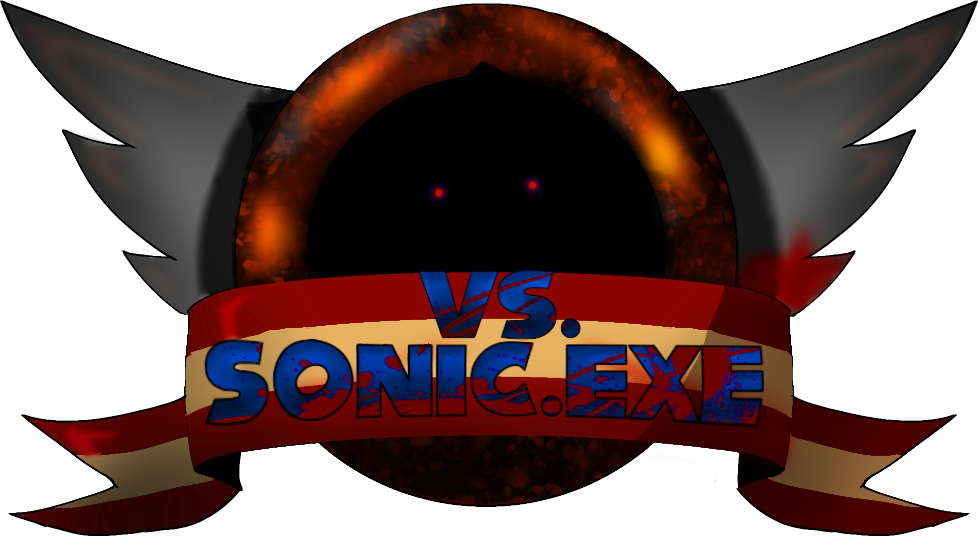 FNF vs Sonic.exe v2 logo Blank Meme Template