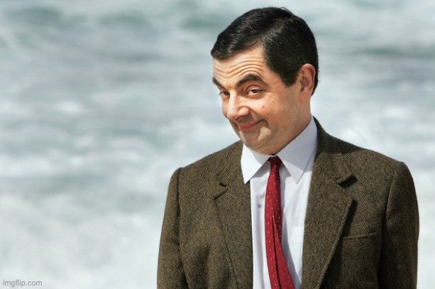 Mr. bean akward smirk | image tagged in mr bean akward smirk | made w/ Imgflip meme maker