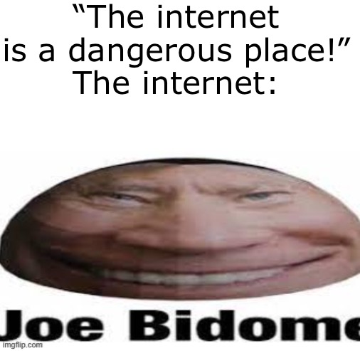 “The internet is a dangerous place!”
The internet: | image tagged in memes | made w/ Imgflip meme maker