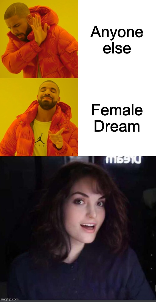Anyone else; Female Dream | image tagged in memes,drake hotline bling | made w/ Imgflip meme maker