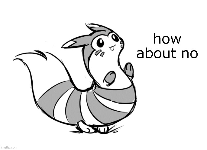 Furret hold up | how about no | image tagged in furret hold up | made w/ Imgflip meme maker