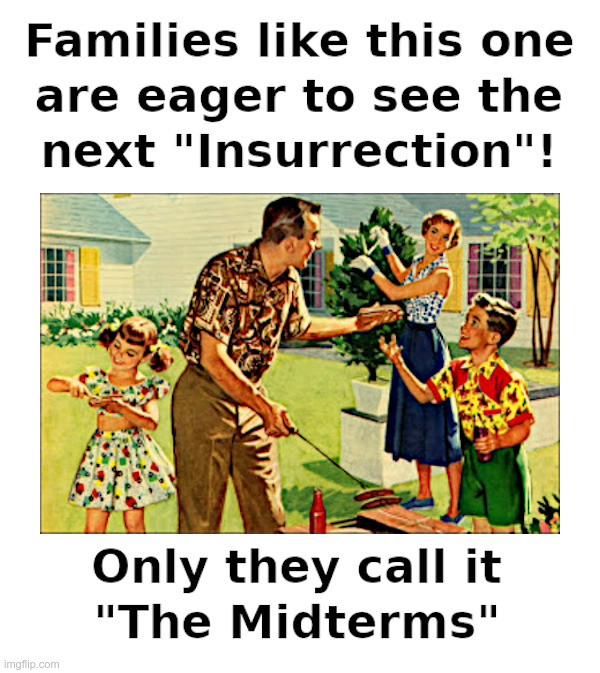 Families Eager For The Next "Insurrection" | image tagged in god,family,country,maga,midterms,insurrection | made w/ Imgflip meme maker