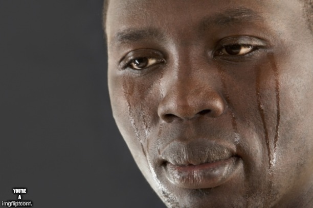 Oofos | YOU'RE A HOMOSEXUAL | image tagged in crying man | made w/ Imgflip meme maker