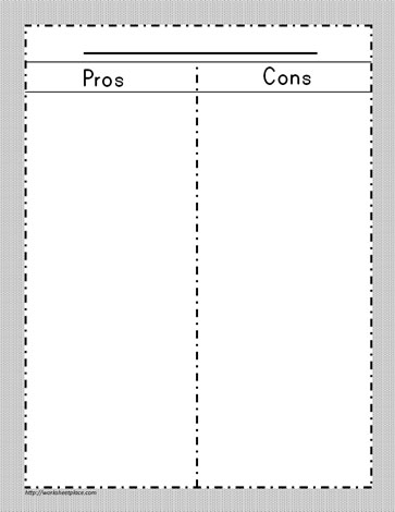 High Quality Pros and Cons Chart Blank Meme Template