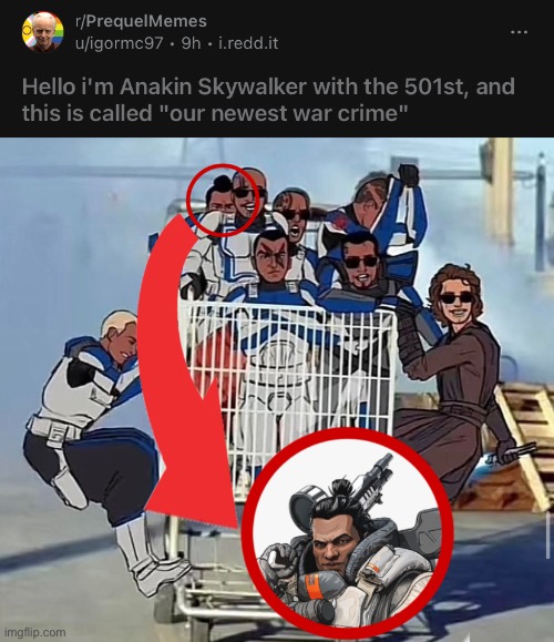 Apex Legends and Star Wars crossover— “I’m gonna stop you right there” | made w/ Imgflip meme maker