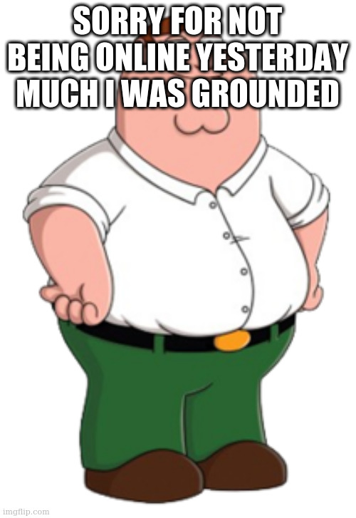 dont get an attitude with your parents worst mistake of my life btw what did i miss | SORRY FOR NOT BEING ONLINE YESTERDAY MUCH I WAS GROUNDED | image tagged in peter griffin | made w/ Imgflip meme maker