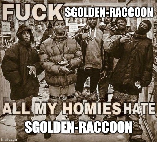 just say you dont speak english fluently & leave ☠ | SGOLDEN-RACCOON; SGOLDEN-RACCOON | image tagged in all my homies hate | made w/ Imgflip meme maker