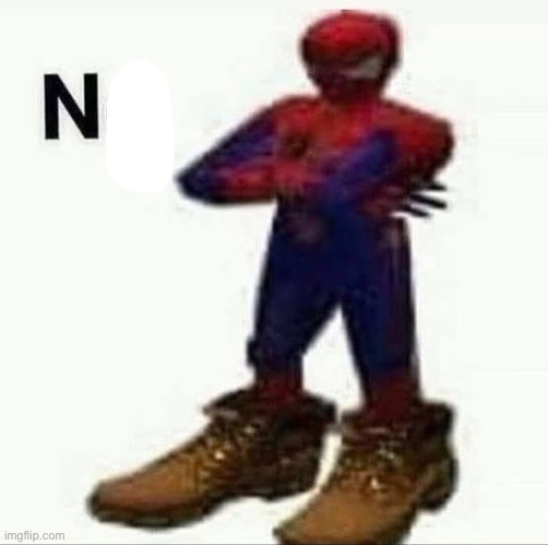Spiderman with da Timbs | image tagged in spiderman with da timbs | made w/ Imgflip meme maker