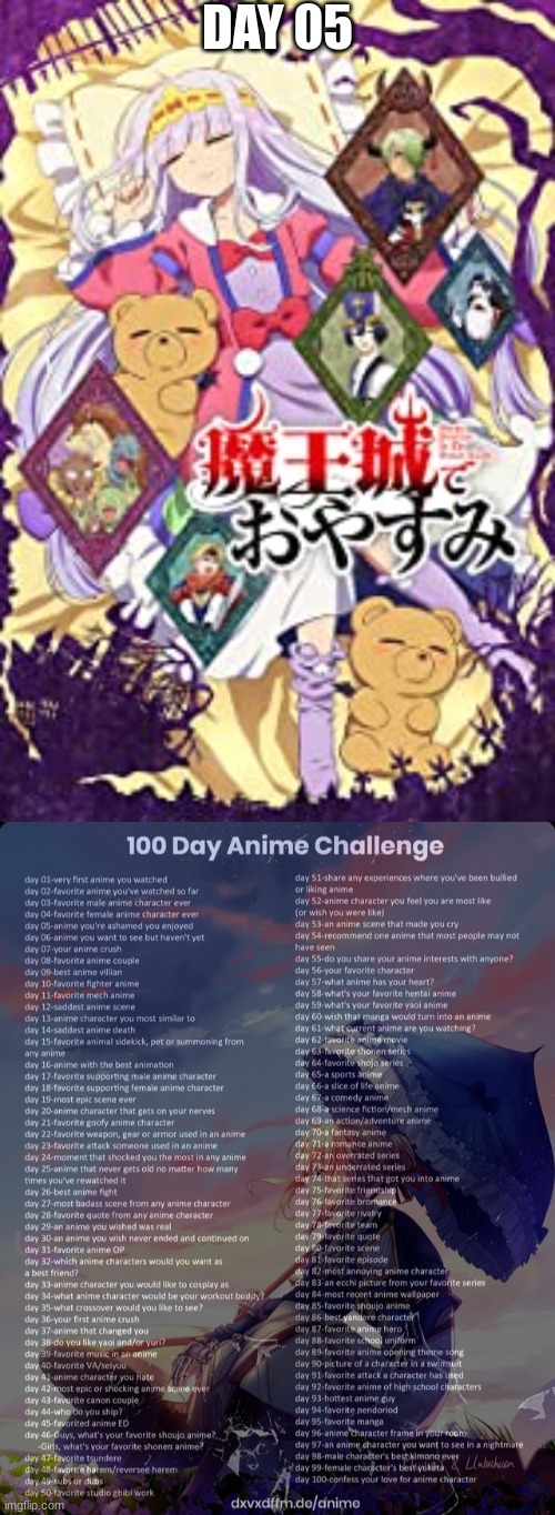 bro, i watched the whole damn thing. and i liked it- | DAY 05 | image tagged in 100 day anime challenge | made w/ Imgflip meme maker