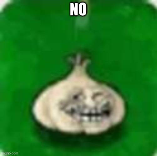 troll garlic | NO | image tagged in troll garlic | made w/ Imgflip meme maker