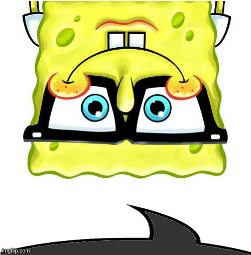 Nerd Spongebob (dark) | image tagged in nerd spongebob dark | made w/ Imgflip meme maker