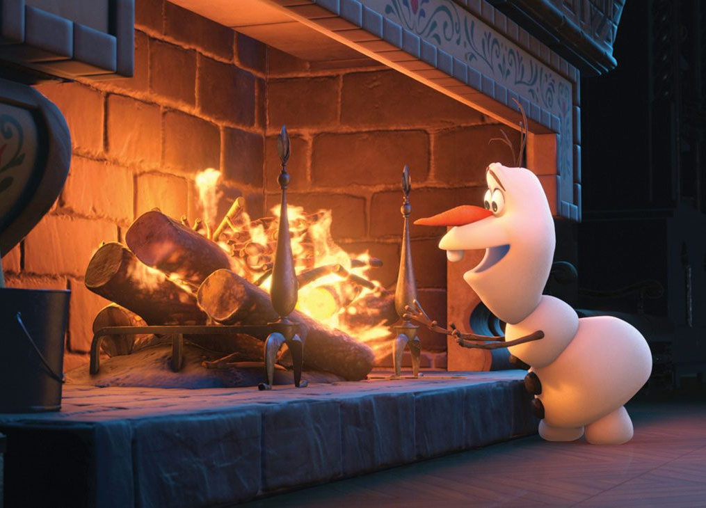 Olaf fireplace Blank Meme Template