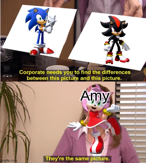 joke idk if real | Amy | image tagged in memes,they're the same picture | made w/ Imgflip meme maker
