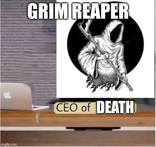 grim reaper | GRIM REAPER; DEATH | image tagged in grim reaper | made w/ Imgflip meme maker