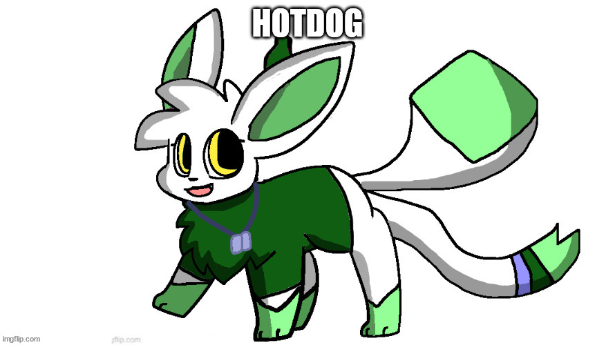 sylceon dressed like flippy | HOTDOG | image tagged in sylceon dressed like flippy | made w/ Imgflip meme maker