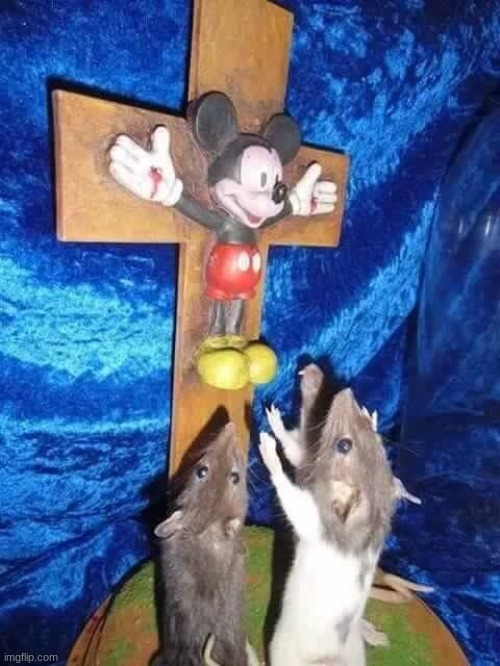 send this to your gf with no context | image tagged in praise mickey,mickey mouse,glitchy mickey,jesus mouse | made w/ Imgflip meme maker