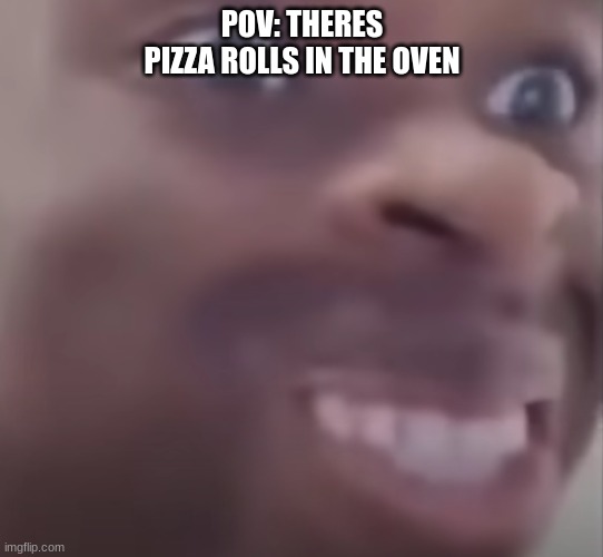 hehe | POV: THERES PIZZA ROLLS IN THE OVEN | image tagged in pizza rolls | made w/ Imgflip meme maker