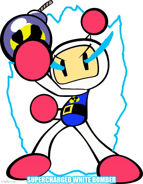 AWWW YEEEEEAAAH | SUPERCHARGED WHITE BOMBER | image tagged in white bomber super bomberman r | made w/ Imgflip meme maker