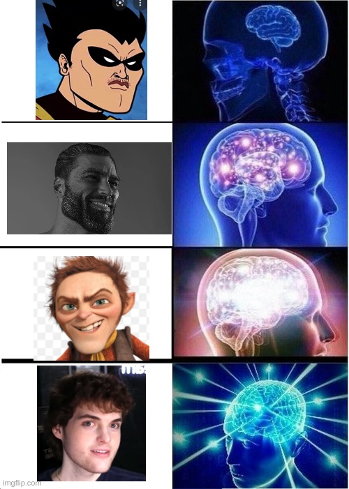 bro they all look like dream | image tagged in memes,expanding brain | made w/ Imgflip meme maker