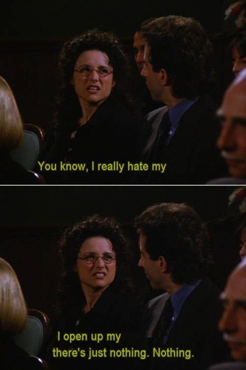 High Quality SEINFELD, ELAINE, "I HATE MY _____" Blank Meme Template