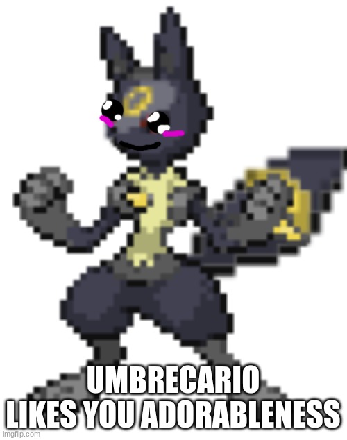 umbrecario | UMBRECARIO LIKES YOU ADORABLENESS | image tagged in umbrecario | made w/ Imgflip meme maker
