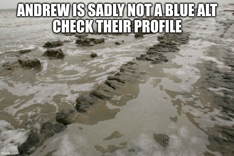 Mudland | ANDREW IS SADLY NOT A BLUE ALT
CHECK THEIR PROFILE | image tagged in mudland | made w/ Imgflip meme maker