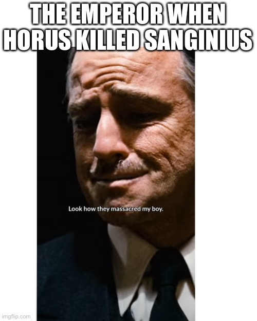 THE EMPEROR WHEN HORUS KILLED SANGINIUS | image tagged in memes,blank transparent square | made w/ Imgflip meme maker