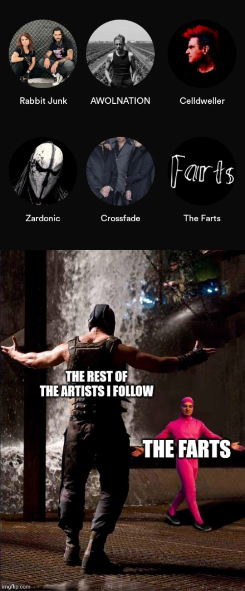 The Farts | image tagged in spotify,music | made w/ Imgflip meme maker
