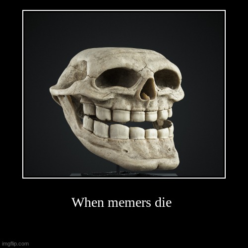 When memers die | image tagged in funny,demotivationals | made w/ Imgflip demotivational maker