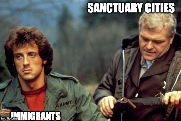 sanctuary states vs immigrants - rohb/rupe | SANCTUARY CITIES; IMMIGRANTS | made w/ Imgflip meme maker