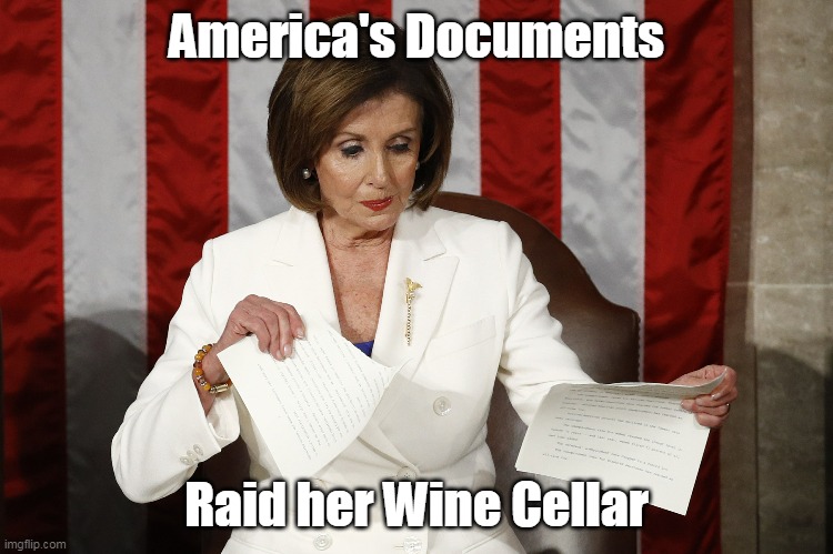 America's Documents Raid her Wine Cellar | made w/ Imgflip meme maker