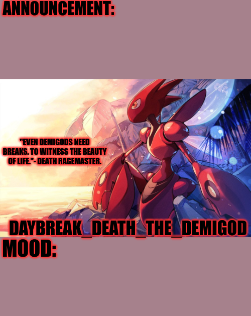 The Beauty of Life Daybreak_Death_The_Demigod Blank Meme Template