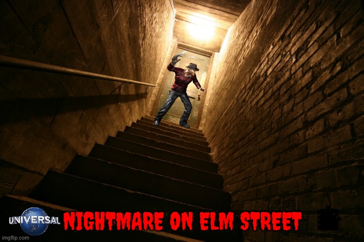 nightmare on elm street (2023) concept art | NIGHTMARE ON ELM STREET | image tagged in basement,nightmare on elm street,warner bros,horror movie,sequel,reboot | made w/ Imgflip meme maker