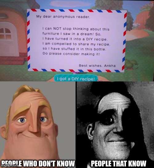 :sob: If you see it, you see it | PEOPLE WHO DON'T KNOW; PEOPLE THAT KNOW | image tagged in traumatized mr incredible | made w/ Imgflip meme maker