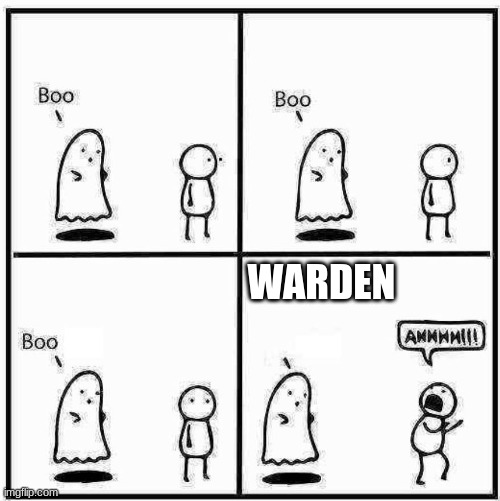 Ghost Boo | WARDEN | image tagged in ghost boo | made w/ Imgflip meme maker