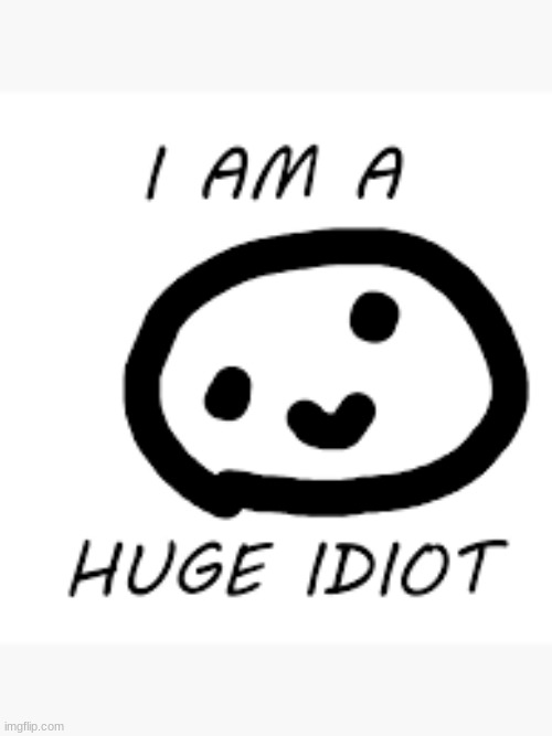 I am a huge idot | image tagged in i am a huge idot | made w/ Imgflip meme maker